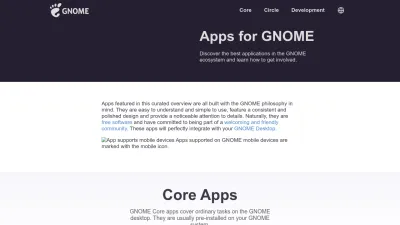 Screenshot of Apps.gnome.org