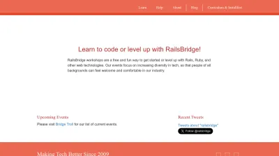 Screenshot of Railsbridge.org
