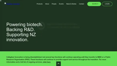 Screenshot preview of callaghaninnovation.govt.nz