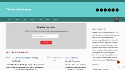Screenshot of Tachyonpublications.com