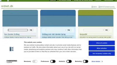 Screenshot preview of ordnet.dk