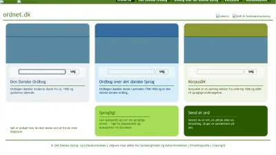 Screenshot of Ordnet.dk
