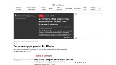 Screenshot of Illinoistimes.com