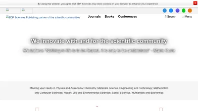Screenshot of Edpsciences.org
