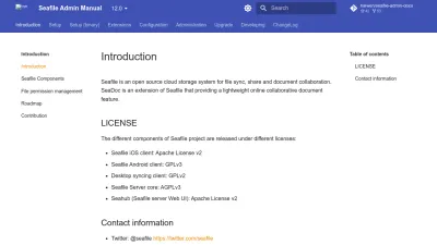 Screenshot of Manual.seafile.com