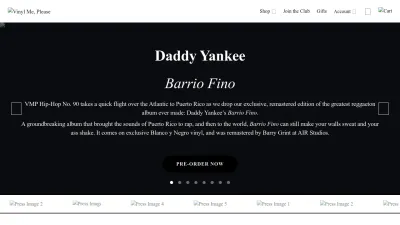 Screenshot of Vinylmeplease.com