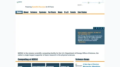 Screenshot of Nersc.gov