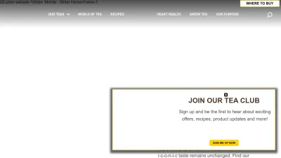 Screenshot of Lipton.com