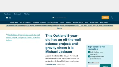Screenshot of Oaklandside.org