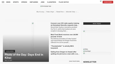 Screenshot of Mauinews.com