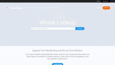 Screenshot of Research.domaintools.com