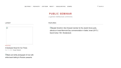 Screenshot of Publicseminar.org