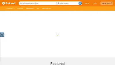 Screenshot of Preloved.co.uk