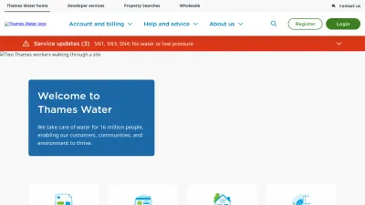 Screenshot of Thameswater.co.uk