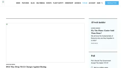 Screenshot of Avweb.com