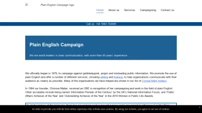 Screenshot of Plainenglish.co.uk