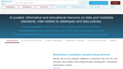 Screenshot of Fairsharing.org