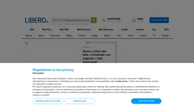Screenshot of Libero.it