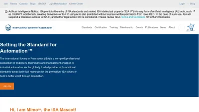 Screenshot of Isa.org