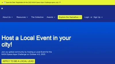 Screenshot of Spaceappschallenge.org