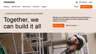 Screenshot of Procore.com