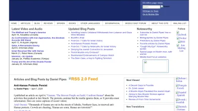Screenshot of Danielpipes.org