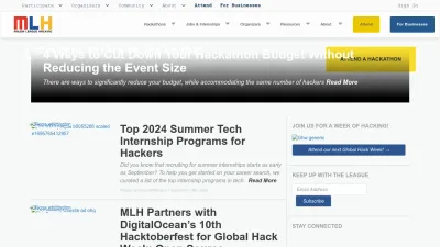 Screenshot preview of mlh.io