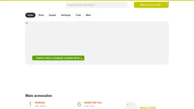Screenshot preview of letras.mus.br