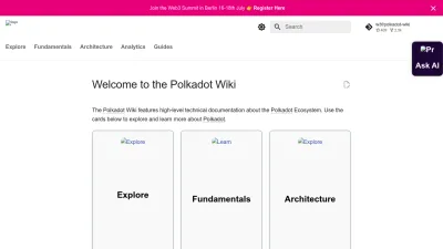 Screenshot of Wiki.polkadot.network