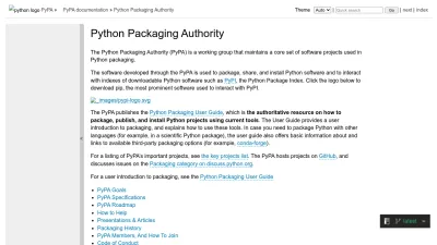 Screenshot of Pypa.io