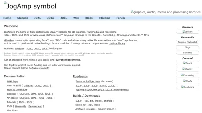 Screenshot of Jogamp.org