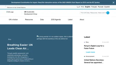 Screenshot preview of unsdg.un.org
