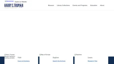 Screenshot of Trumanlibrary.gov