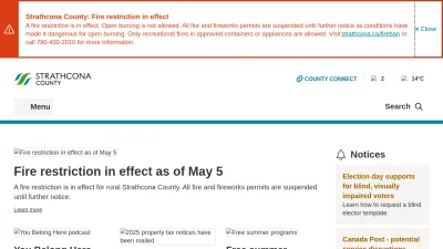 Screenshot of Strathcona.ca