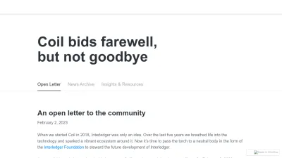 Screenshot of Coil.com