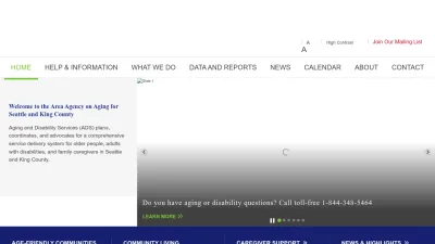 Screenshot of Agingkingcounty.org