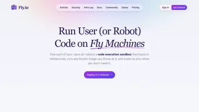 Screenshot of Fly.io