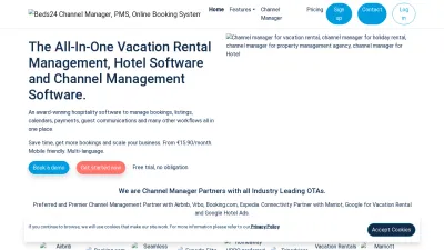 Screenshot of Beds24.com
