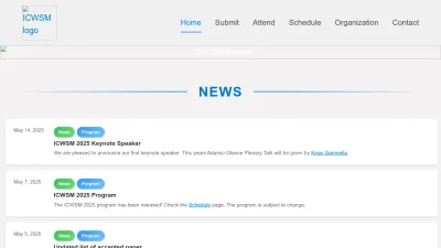 Screenshot of Icwsm.org