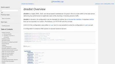 Screenshot of Dnsdist.org