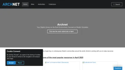 Screenshot of Archnet.org