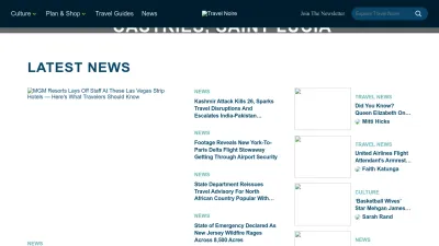 Screenshot preview of travelnoire.com