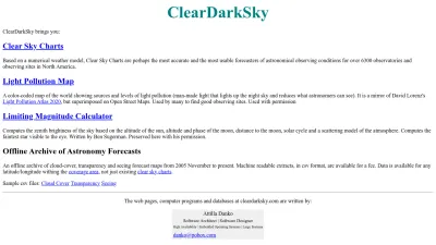 Screenshot of Cleardarksky.com