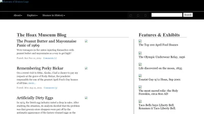 Screenshot preview of hoaxes.org