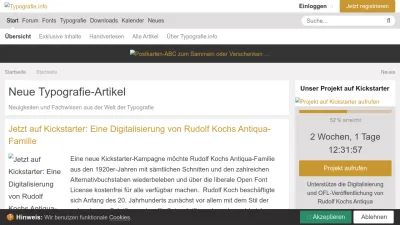 Screenshot of Typografie.info