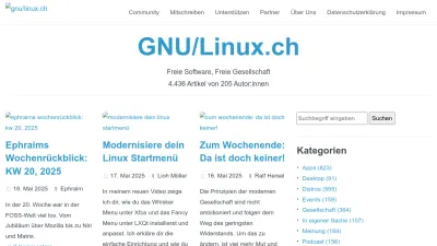 Screenshot of Gnulinux.ch