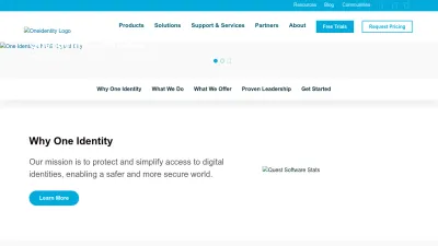 Screenshot of Oneidentity.com