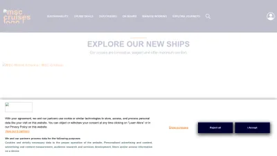 Screenshot of Msccruises.com