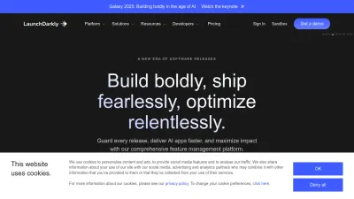 Screenshot of Launchdarkly.com