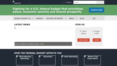 Screenshot preview of nationalpriorities.org